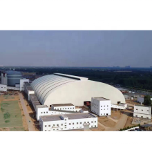Arche à cadre d&#39;espace en acier préfabriqué conception de toit incurable rangement de charbon à hangar structurel